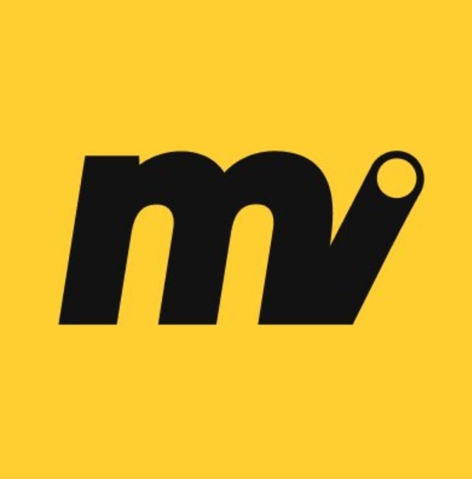 The image features a yellow square with black text that reads "miv" at the center, surrounded by a thin black line. The background of the image is white, which makes the black text stand out prominently. The text appears to be part of an advertisement or promotional material for a project called @moovexyz. The main message of the post seems to be about the simplicity and ease-of-use of the platform being offered by @moovexyz.