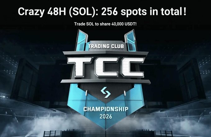 The image features a large graphic design with blue and white hues, displaying "Trading Club" written in bold white letters on a dark background with text indicating the time left for buying stock at $20K or less, which expires on June 4th at 4:59 PM UTC. The post also announces that the trading club has already won 256 points.