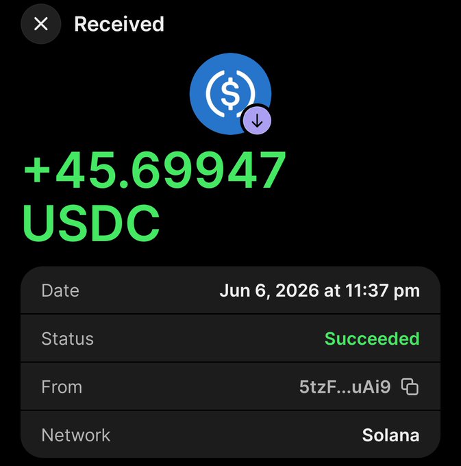 "Got $45 from a single $SOL campaign tbh, what do you think about this payout? Is it good, average, or lower than expected?" The post suggests that the user received $45 for participating in a $SOL coin campaign, which could be an advertisement promoting the use of cryptocurrencies. However, due to limitations such as network congestion and server capacity issues, only a single user was able to participate in the campaign successfully. This might result in lower than expected payouts for users engaged in similar campaigns or transactions.