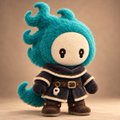 A small ghost-themed character wearing a dark hooded outfit with a smiley face mask stands ready for travel, complementing the post's playful message about prioritizing privacy on the go.