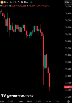A chart displaying a trading platform for bitcoins with the US Dollar currency on one side, showing an increase or rise in value, while a red line or candle on the opposite side shows a decline in value. The text on the screen explains that Bitcoin is up 1%+ in 24h and we are liquidated in at least 1h.