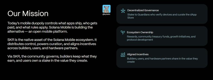 The image displays a post about an app called Seeker that aims to disrupt mobile control over the Apple and Google ecosystems. It highlights the importance of user-owned apps, open platforms, and ecosystem partners in shaping the future of mobile technology. The post seems to be discussing the app's features and its significance within this context.