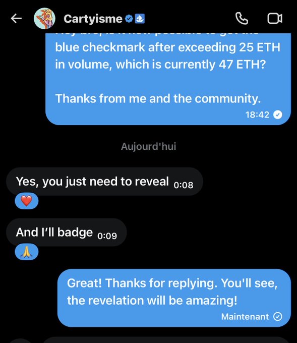 The image shows a text message conversation between two people, with one person typing out a message about a new release of a game called "The best news I could have before going to sleep." The other person responds with an appreciation for the news and a request to see more details about the game's release.