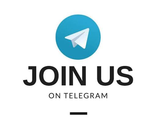 A promotional graphic features the Telegram logo with the text 'JOIN US ON TELEGRAM' below it.