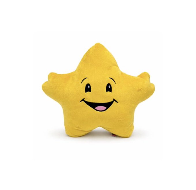 The image features a yellow stuffed animal star with a big smile, giving off a cheerful vibe. The star appears to be made of fabric or plush material, making it a cute and cuddly toy. It's positioned against a white background, which makes its vibrant color stand out even more. The post seems to be related to the Star Wars franchise, as indicated by the text "$GEORGE THE STAR Official Mascot of $AMERICA250". This suggests that the star might have been created for promotional purposes or as part of a themed collection.