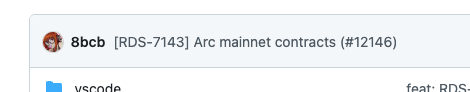 A Discord channel titled "8bcb (RDS-7143) Arc mainnet contracts (#12146)" with a vscode integration message below.