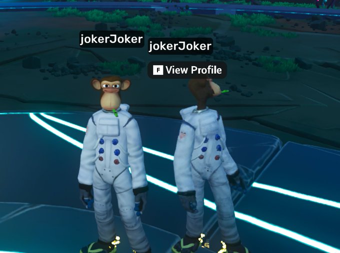 The image features a cartoon character, possibly a monkey or an alien, wearing a white jumpsuit with blue buttons and a green hat. The character appears to be standing on a platform that has a "jump" symbol above them. In the background, there is text that reads "jump-joker".