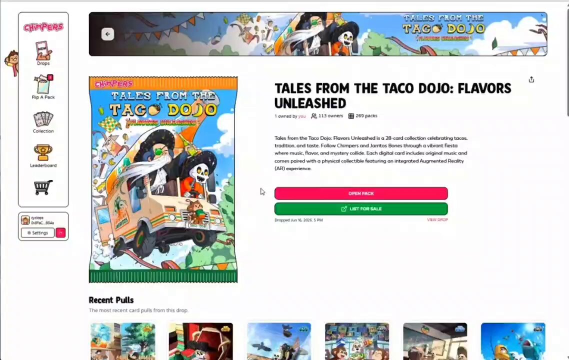 The image shows a computer screen displaying a website for Tales from the Taco Dojo, which features a collection of animated movies. The website also sells these animated movies, with a special offer for "Tales from the Taco Dojo." The post on social media encourages people to celebrate Father's Day by purchasing and watching these animated movies.