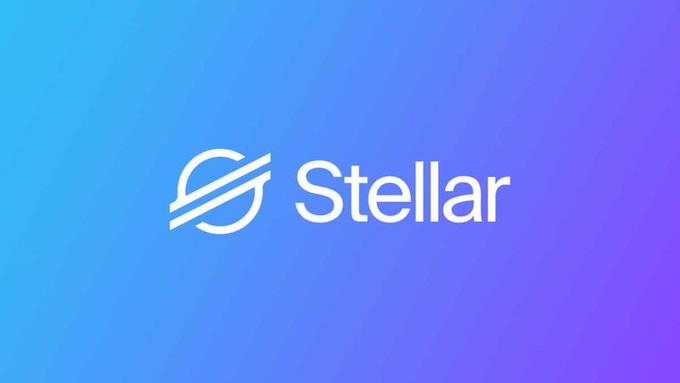 The image features a logo for a new stablecoin called "Stellar" that has been launched by MoneyGram, an online money transfer company. The logo consists of a white circle with a line through it, which represents the Stellar token. The text on the image indicates that the stablecoin is available in the U.S., and users can hold and transfer digital dollars using the app. This new stablecoin will be rolled out across various countries starting from the United States.