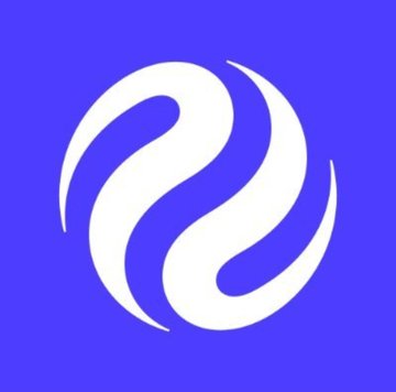 The image features a blue circle with white swirls, which are the main elements of the logo. The logo is prominently displayed against a blue background, making it stand out. The text "INJ" can be seen at the bottom left corner of the image and "Top Bullish Sentiment" on the right side. Additionally, there's an inline caption that reads: "Focus on what is in the image and how it relates to the post".