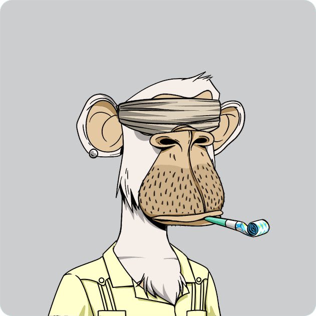 The image features a cartoon depiction of a white monkey wearing a yellow shirt, holding a blue party horn with its mouth open as if blowing out candles or making a wish. The background appears to be gray, providing a neutral backdrop for the colorful scene. The caption at the bottom of the image reads "If you'r a Chinese-speaking monkey. But I didn't follow you, that'S my problem. Please leave a message for me to follow."
