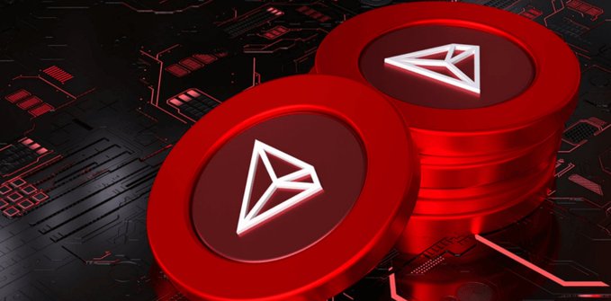 Red TRX tokens stacked against a circuit board backdrop, symbolizing TRON's (TRX) dominant position in the stablecoin market with $2.1 trillion in Q2 transaction volume and its expanding institutional reach through new U.S. futures listings and Binance US availability.