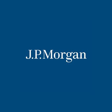 The J.P. Morgan logo is displayed against a blue background, serving as a brand identifier for JPMorgan's rapidly expanding tokenized money market fund JLTXX, which has reached $692.7 million in assets within just 30 days of its May 13 Ethereum launch.