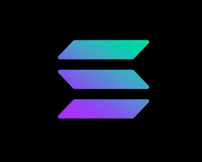 A logo consisting of three stacked, angled parallelogram shapes with a gradient from teal to purple on a black background.