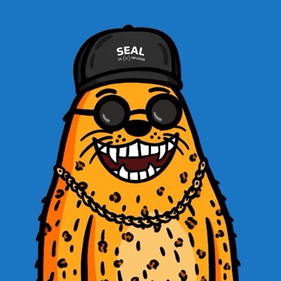 A cartoon cheetah wearing sunglasses and a black cap labeled "SEAL" smiles widely while sporting a gold chain, matching the "Seal Sunday" hype for the $SEAL token featured in the post.