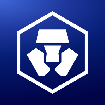 A blue gradient background displays the Crypto.com logo, a white hexagonal emblem with a stylized "C" design, representing the Cronos blockchain ecosystem affected by the $75 million exploit on the Tectonic lending protocol.