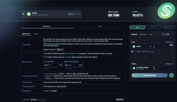 The image shows a computer screen displaying information about trading strategies for cryptocurrency projects like Bitcoin Cash, focusing specifically on stablecoins and how they can be used to provide liquidity for digital currencies such as those backed by the US Dollar. The screen contains several options related to trading and farming stablecoins, one of which is a particular project called "@SkyMoney" that has been mentioned in two sentences.