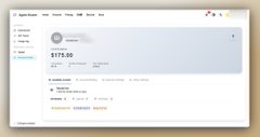 The image shows an AgentRouter dashboard displaying a user account with a balance of "0115.00" (likely a blurred $115.00), with navigation tabs for Settings, API Keys, Members, and Billing. It illustrates the post's instruction on how to view and utilize your claimed credits (such as $50, $100, or $200) within the AgentRouter platform.
