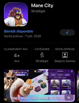 The main focus of the image appears to be a screenshot or photo from an app store, most likely for the game Mane City. On this app store page, there are two game apps displayed - Mane City Game App and Space War-X App. The Mane City game is designed specifically for mobile gaming devices, while the Space War-X app seems to be a different type of mobile game with various features and objectives that players can explore on their devices. It's evident from the image that these two games are available in the app store and can be played using different mobile devices.