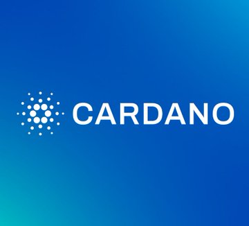 Blue Cardano logo and the word “CARDANO” in white uppercase letters.