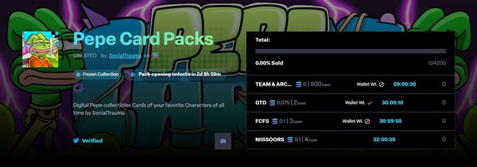 The image shows a screenshot of a website called "Peep Card Packs". The website displays information about the card packs available for purchase, including details such as the type of cards (game cards) they offer and their prices. The post also mentions that the website is accepting new orders for these game cards, indicating that it's an active seller on the platform.