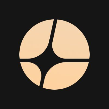 A circular beige and black logo featuring a symmetrical geometric design resembling a four-petal flower or abstract symbol, serving as the brand emblem for Aster DEX—a decentralized exchange positioning itself as an on-chain, permissionless alternative to Binance's centralized listing model.