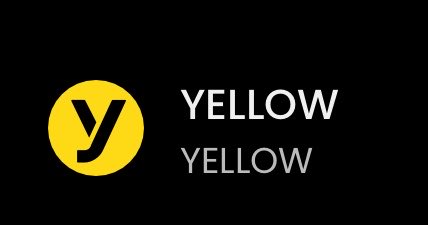 The image features a logo for a company named "Yellow" with a yellow circle containing the word "Yelow". The text below the logo reads, "Yellow", which is also written in black letters. Below this, there's some additional information about the company and its services.