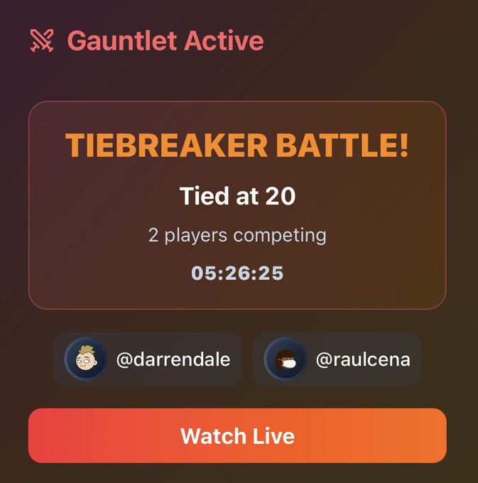 The image shows an online game screen with a game about TIEbreaker battle. There are two options displayed, which can be either the player's choice or a random one, both represented by small cartoon characters. The text reveals that players have won 200 points so far and there is still time left to achieve 2000 points for the day. The post reads, "Roll a dice daily, win $XPR! That's as simple as it gets! 20 is the score to beat today dice.blocksforge.com".