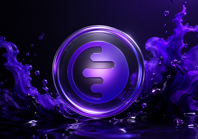 The image features a purple circle with a black outline, which appears to be a logo or symbol related to cryptocurrency. The background of the image is dark blue, creating an intense atmosphere that contrasts with the vibrant colors of the logo. There are splashes of purple and blue in the background, adding depth and complexity to the scene.

The caption provided below the image reads: "What makes @inkonchain interesting isn' t that it's another L2. The market already has plenty of those. What'S interesting is the bet behind it." This statement suggests a connection between the logo and Inkonchain, possibly referring to their involvement in the cryptocurrency market or a specific project within it.