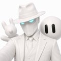 A 3D-rendered figure wearing a white fedora and suit flashes a peace sign beside a ghost emoji, while the glow from their sunglasses reads "GM"—matching the "Good Morning" post announcing crypto and NFT launches including $GOOD, $DOGGIE, and projects from @world_xyz and @IThinkItsArt.