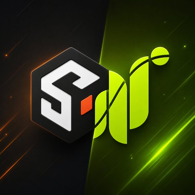 The image features a stylized logo combining a hexagonal emblem with the letter "S" and green leaf-like shapes, representing SoSoValueCrypto and Grass, against a dark background with orange and green light streaks. The graphic visually represents the partnership between these two projects mentioned in the airdrop farming post, symbolizing the "betting on a single project" lesson with its split color design suggesting division or dual focus.