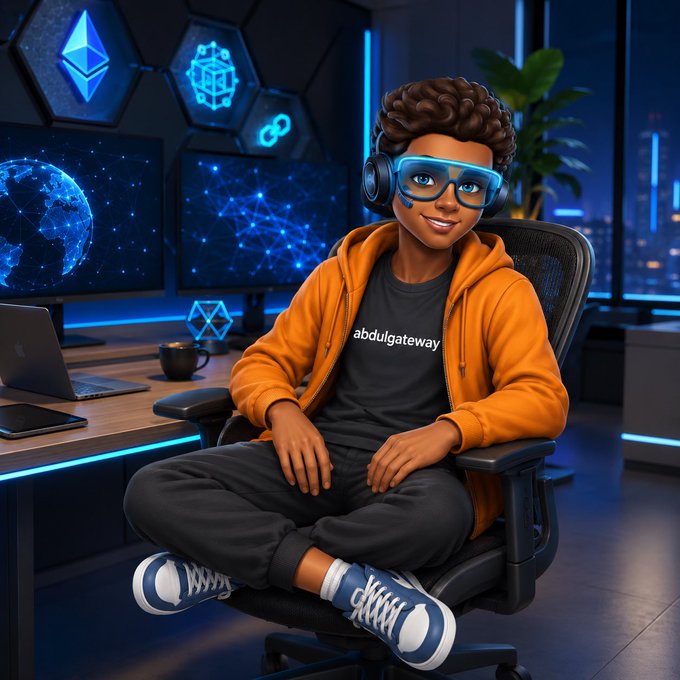 The image features a cartoon boy sitting in an office chair, wearing glasses and a hoodie. He has a laptop computer open in front of him, suggesting that he might be working or studying. The background includes monitors displaying various data points, which could be related to cryptocurrency management. The caption provided explains the concept of fragmentation within the crypto world, emphasizing how managing multiple wallets for different cryptocurrencies can create unnecessary complexity and hinder exploration of new ecosystems.