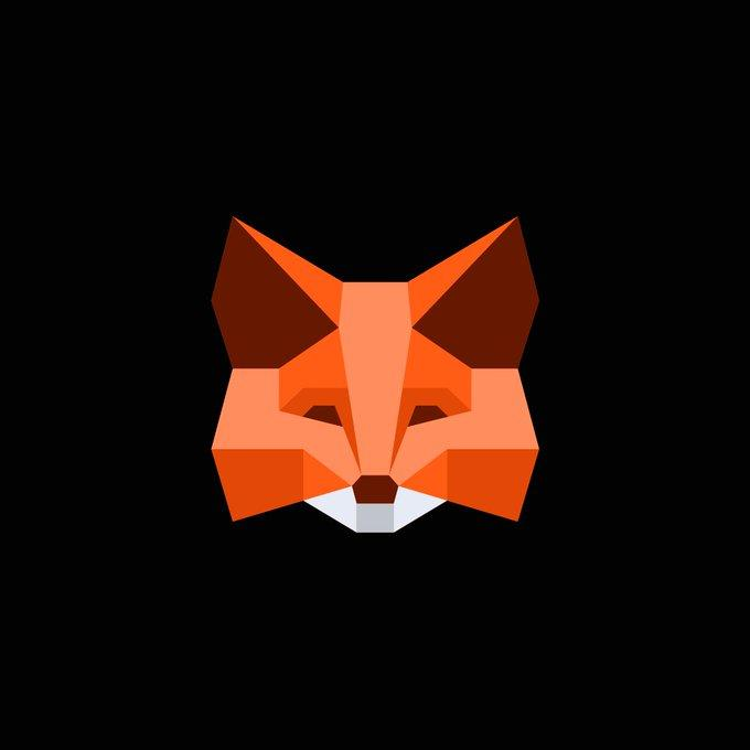 The image shows a geometric, low-poly illustration of a fox's face composed of orange and brown triangular shapes against a dark gray background. The fox is likely the MetaMask "Fox" logo, visually tying to the post about MetaMask's launch of its self-custodial Money Account for stablecoin balances.