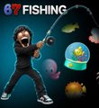 A game advertisement or icon featuring a cartoon character with long dark hair fishing, with the text '69 FISHING' displayed at the top.