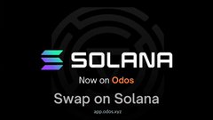 The image features a black background with white text, including the words "SOLANA" and "NOW ON ODS", as well as the phrase "SWAP ON SOLANA". The text also includes mentions of other cryptocurrencies like "ETH" on Arbitrum, "MATIC" on Polygon, and "USDC" on Base. These details suggest that the image is related to a discussion or promotion about different cryptocurrency exchanges or wallets, with the focus being on Solana as the central point of interest.