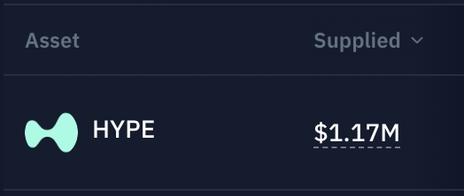 The image displays a dashboard entry for HYPE with $1.17M supplied, visually supporting the post's claim that HYPE deposits on Kamino have crossed the $1M mark.