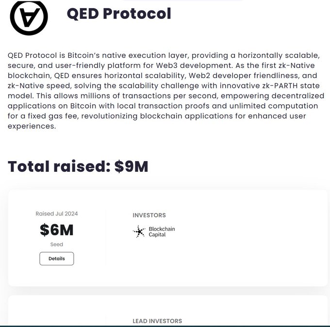 In this image, there is a screenshot of a webpage about Bitcoin. The title of the webpage is "QED Protocol", which is related to Bitcoin. It also mentions that $9 million has been raised for investing in Bitcoin through institutions like Blockchain Capital, Arrington Capital, and other cryptocurrency investors. Another detail provided on the website is an event called "PsyProtocol @PsyProtocol" that will take place at the end of August with a focus on Bitcoin. The image seems to be from a different source, possibly a Bitcoin-related blog or page rather than the original webpage shown here.
