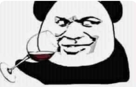 A smug panda meme holds a glass of red wine with a smug, contemplative expression, often used in Chinese internet culture to convey sassy satisfaction or toasting to a clever move. The image humorously pairs with the post's jab at the crypto "timeline" overlooking real internet culture while celebrating the $BIAO token, with the wine glass symbolizing a sarcastic "cheers" to the irony.