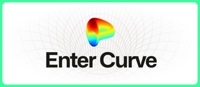A colorful gradient 'P' logo with the text 'Enter Curve' on a white background with a green border.