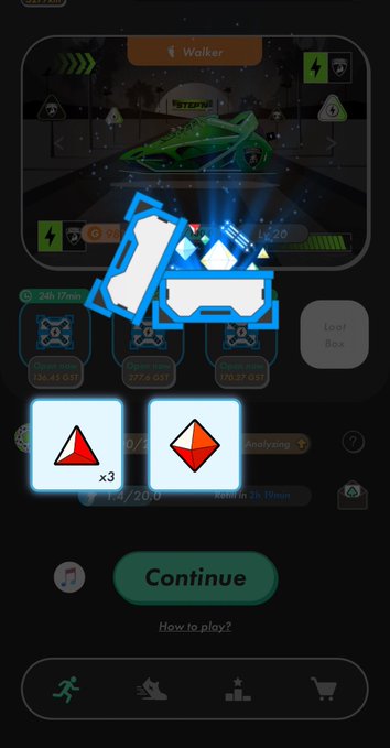 The image shows a cell phone screen with three different game options displayed, including a racing game, a puzzle game, and a card game. The text "100年ぶりに赤ジェム出た" is also present in the image. This suggests that there might be an advertisement or promotional content related to these games on the cell phone screen.