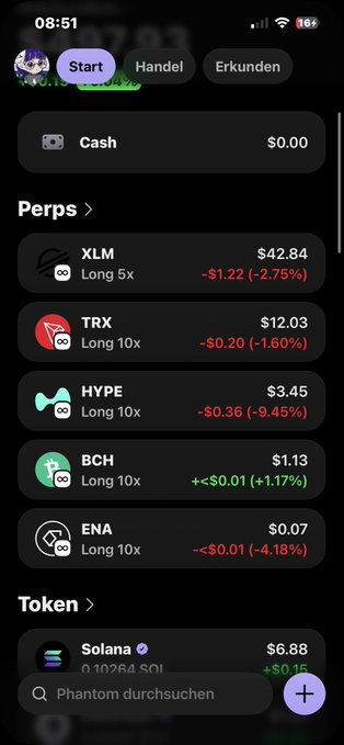 The image shows a phone screen displaying various cryptocurrency trading options, including Bitcoin, Etherium, and Litecoin. The screen also has a chat window where users can communicate with each other or ask questions about the available options. The text on the screen indicates that there is a "start" button for trading, as well as a "cash" option to transfer money between accounts.