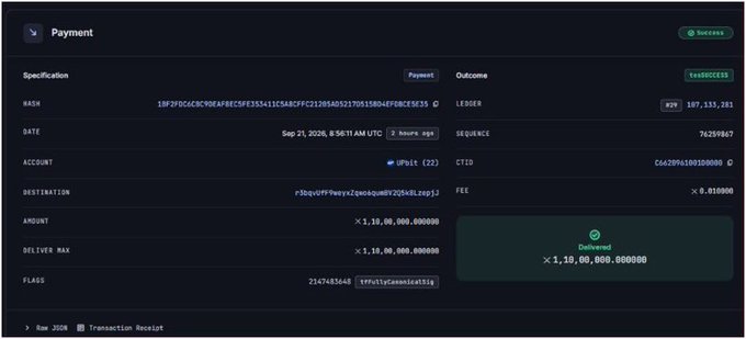 A payment confirmation screen displays a successful transaction with a hash, destination, and delivered amount of 1,100,000,000,000.