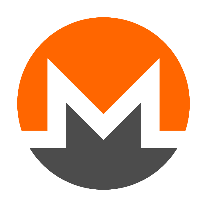 An orange-and-dark-gray circular logo featuring a large white downward-pointing chevron.