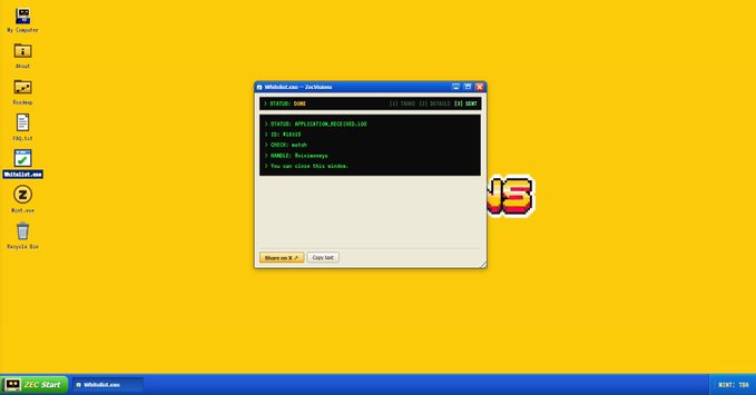 A retro Windows XP-style desktop screen displays an 'ARSEED - 24H' application window with menu options including 'STATUS: APPLICATION_RECORDINGS.COM' over a yellow background.