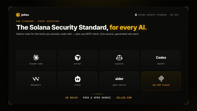 "The Solana Security Standard (v1.10.0) - less noise, more signal you can trust every flag now comes with the exact conditions that make it safe to ignore, so you're never guessing whether a hit is real; your test code stops getting flagged as production".