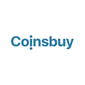 The image displays the "Coinsbuy" logo in blue text on a white background, representing the cryptocurrency platform that confirmed unauthorized withdrawals on Aug. 9, with all affected user funds covered from its reserves and a $100K bounty offered to identify the attackers.
