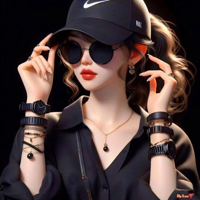 In the image, there's a girl wearing sunglasses and a black hat with her hands up. She has multiple bracelets around her wrist and neck, as well as a watch on each of her wrists. The background appears to be black, which contrasts with the girl's outfit and accessories. The caption at the bottom of the image reads "GN Tomorrow we go again @quipnetwork @TheARCTERMINAL". This suggests that the girl might be attending an event or gathering where she is expected to wear her sunglasses and hat as part of a fashion statement, possibly for a themed party or photoshoot.