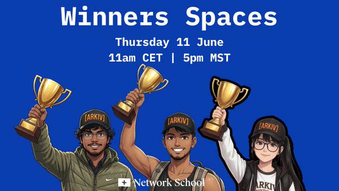 The image features a poster for an event called "Winners Spaces". The poster has three people holding up gold trophies, with each trophy being a different size. There are also text elements on the poster that provide information about the event, such as the date (Thursday, 11th June) and the time it will take place (11:11am to 5pm).