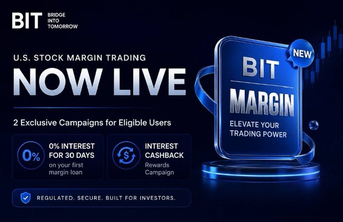 U.S. Stock Margin Trading is NOW LIVE on Bridge Into Tomorrow (BIT), offering 0% interest for 30 days and interest cashback on eligible users' first margin loan. This directly supports the post's message about managing multiple assets on one platform.