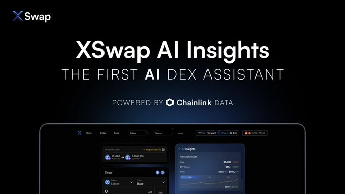 xtswap al insights xswap ai powered by chainlink data feeds says.
